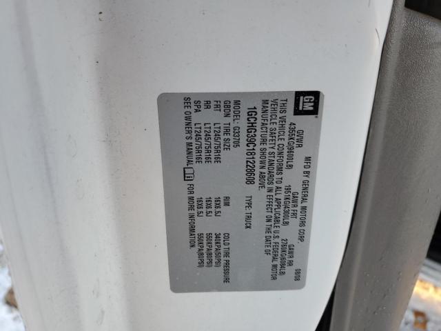 1GCHG39C181228608 - 2008 CHEVROLET EXPRESS G3 WHITE photo 12