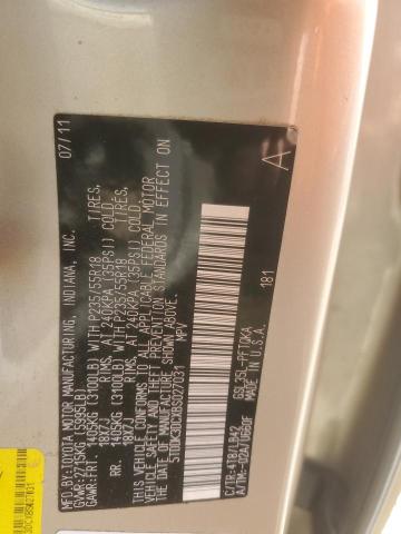 5TDDK3DCXBS027031 - 2011 TOYOTA SIENNA XLE GOLD photo 13