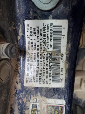 19XFA16579E002073 - 2009 HONDA CIVIC LX BLUE photo 13