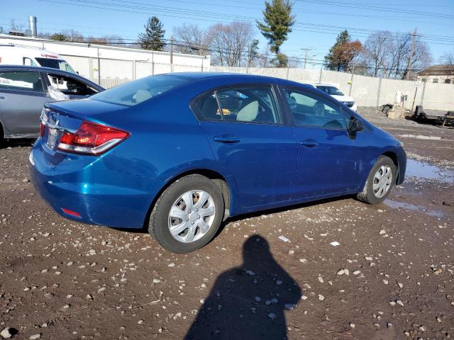 19XFB2F55FE215148 - 2015 HONDA CIVIC LX BLUE photo 3