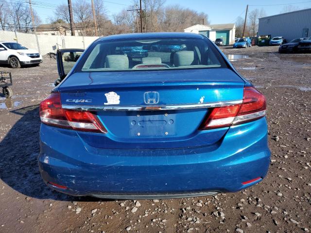 19XFB2F55FE215148 - 2015 HONDA CIVIC LX BLUE photo 6