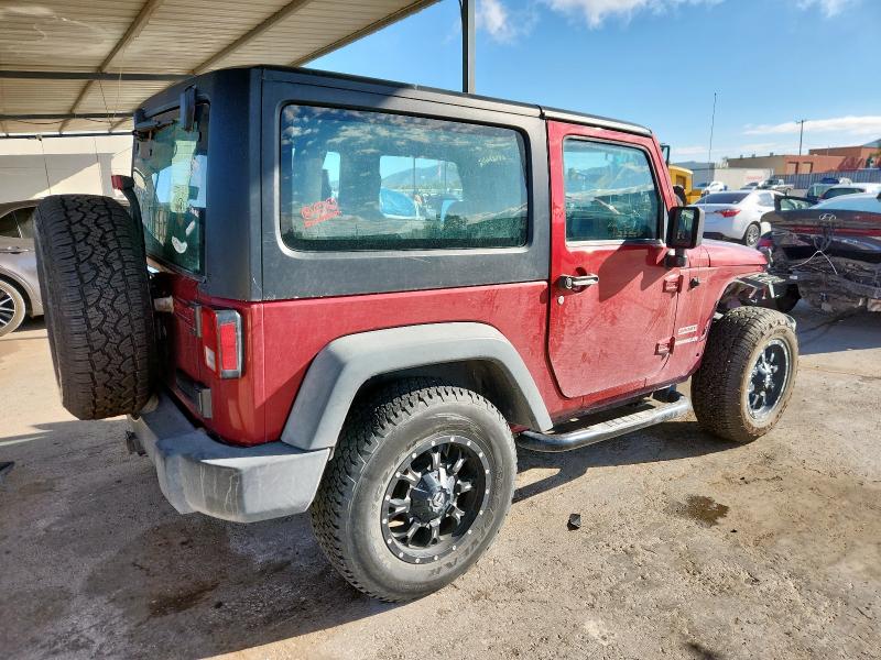 1C4AJWAG4DL591390 - 2013 JEEP WRANGLER SPORT BURGUNDY photo 3
