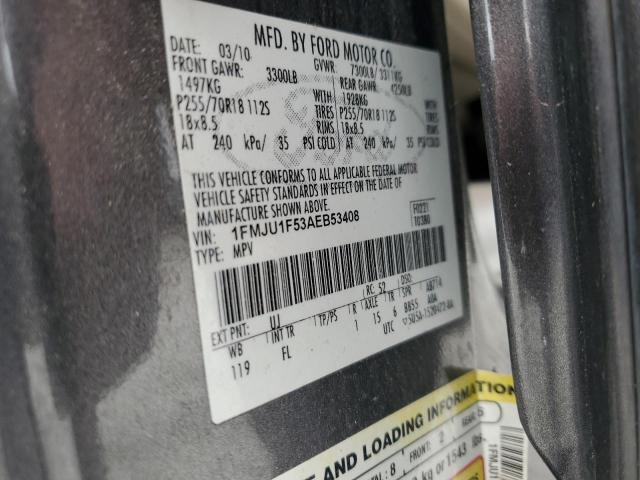 1FMJU1F53AEB53408 - 2010 FORD EXPEDITION XLT Графитовый фото 13