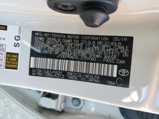 JTDEPRAEXLJ039080 - 2020 TOYOTA COROLLA LE WHITE photo 13