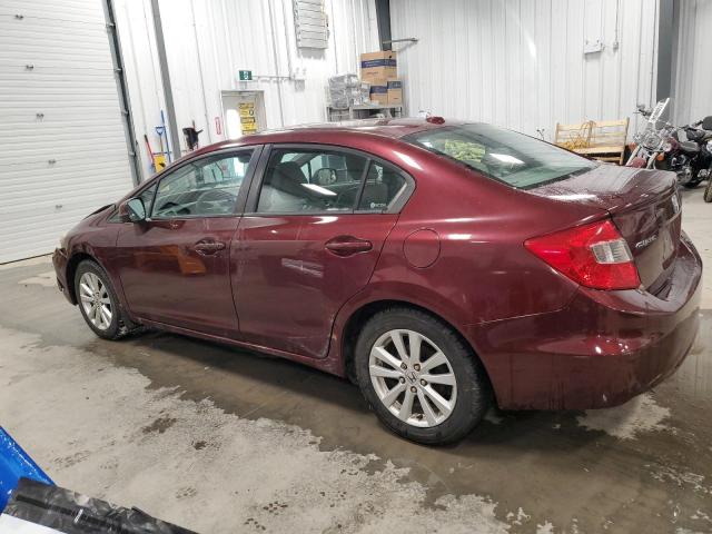 2HGFB2F9XCH039024 - 2012 HONDA CIVIC EXL წითელი ფოტო 2