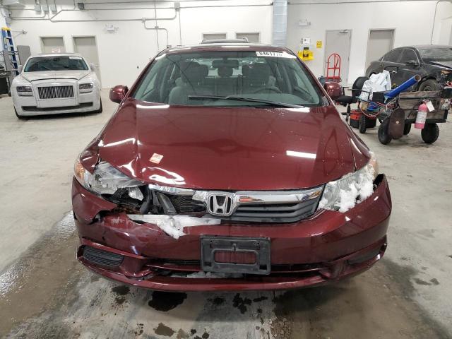 2HGFB2F9XCH039024 - 2012 HONDA CIVIC EXL წითელი ფოტო 5