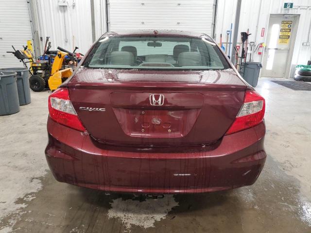 2HGFB2F9XCH039024 - 2012 HONDA CIVIC EXL წითელი ფოტო 6