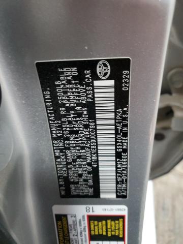 4T1BK1EB5DU007961 - 2013 TOYOTA AVALON BASE 银色 照片 12