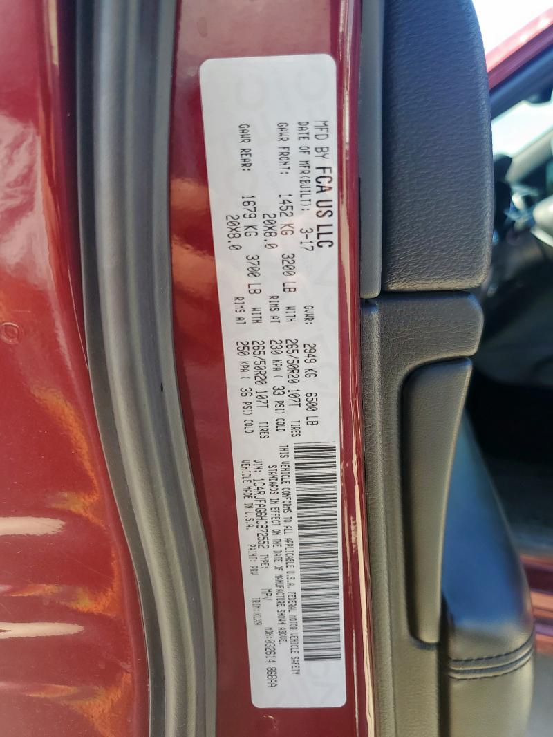 1C4RJFAG6HC872552 - 2017 JEEP GRAND CHER LAREDO BURGUNDY photo 13