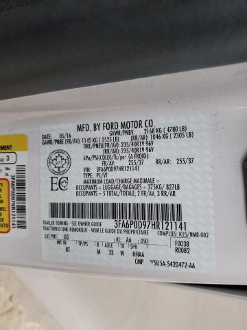3FA6P0D97HR121141 - 2017 FORD FUSION TITANIUM 白色 照片 12