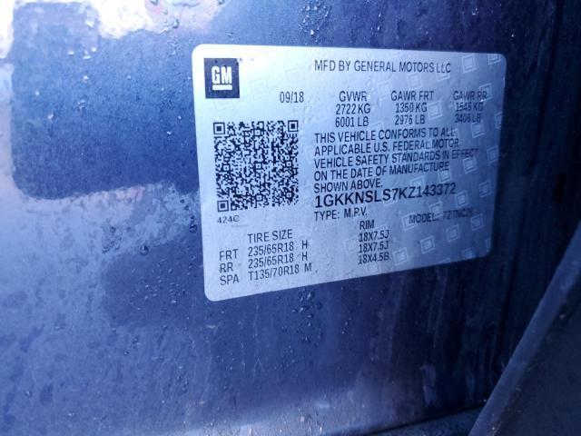 1GKKNSLS7KZ143372 - 2019 GMC ACADIA SLE Mavi fotoğraf 13