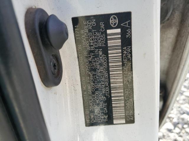 JTDBU4EE6B9168037 - 2011 TOYOTA COROLLA BASE თეთრი ფოტო 12
