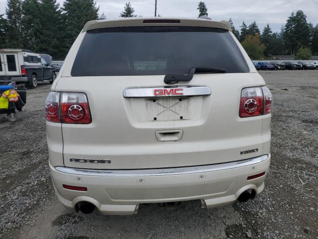 1GKKVTED8BJ202612 - 2011 GMC ACADIA DENALI WHITE photo 6