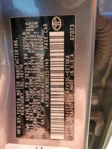 4T1BF1FK3HU351149 - 2017 TOYOTA CAMRY LE Boz foto 12