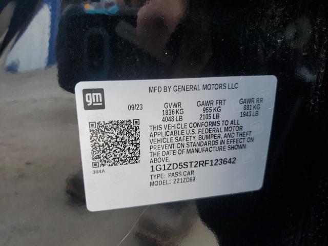 1G1ZD5ST2RF123642 - 2024 CHEVROLET MALIBU LT BLACK photo 12