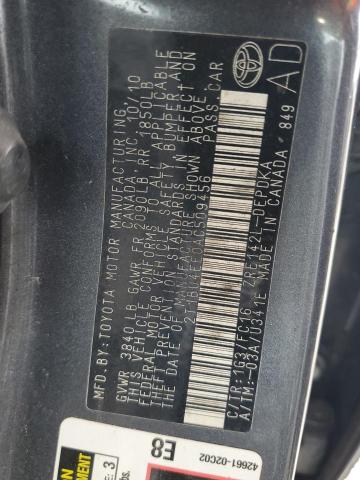 2T1BU4EE0AC509456 - 2010 TOYOTA COROLLA BASE GRAY photo 13