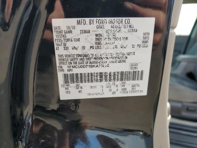 1FMCU0D71BKA75608 - 2011 FORD ESCAPE XLT Schwarz Foto 13