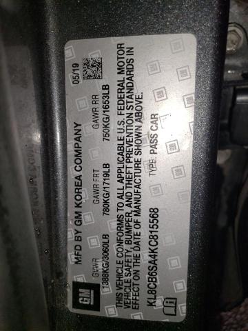 KL8CB6SA4KC815568 - 2019 CHEVROLET SPARK LS Grafito foto 12