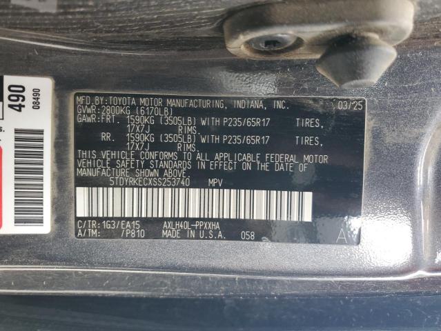 5TDYRKECXSS253740 - 2025 TOYOTA SIENNA XLE ნაცრისფერი ფოტო 13