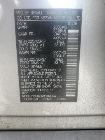 KNMAT2MT8HP527377 - 2017 NISSAN ROGUE S SILVER photo 13