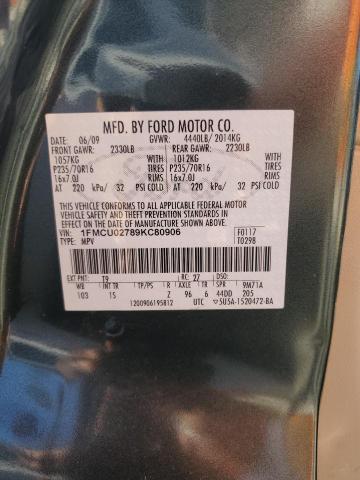 1FMCU02789KC80906 - 2009 FORD ESCAPE XLS 石墨色 照片 13