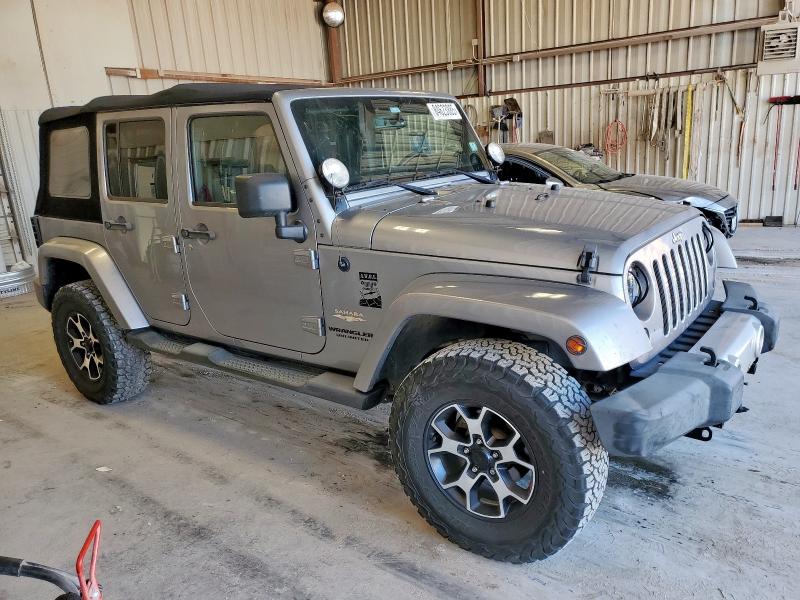 1C4BJWEG8EL118933 - 2014 JEEP WRANGLER UNLIMITED SAHARA SILVER photo 4