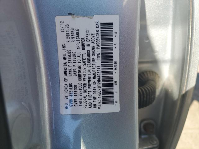 1HGCR2F59DA035316 - 2013 HONDA ACCORD SPORT GRAY photo 13