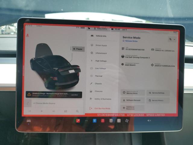5YJ3E1EB6MF983708 - 2021 TESLA MODEL 3 Schwarz Foto 9