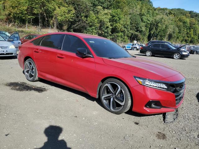 1HGCV1F37MA082087 - 2021 HONDA ACCORD SPORT RED photo 4