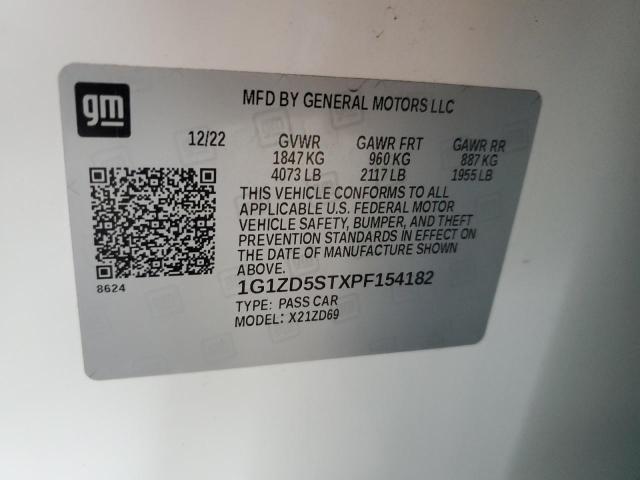 1G1ZD5STXPF154182 - 2023 CHEVROLET MALIBU LT 白色 照片 13