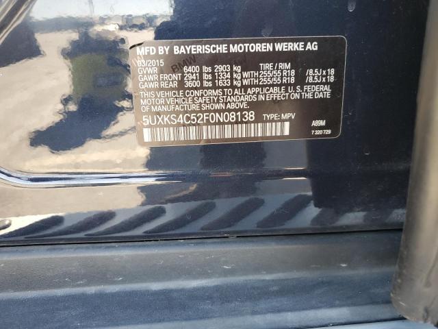 5UXKS4C52F0N08138 - 2015 BMW X5 XDRIVE35D BLUE photo 13