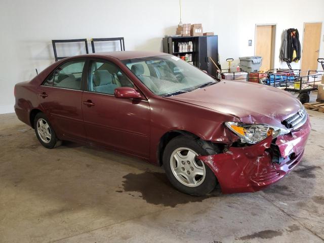 4T1BF32K62U015519 - 2002 TOYOTA CAMRY LE MAROON photo 4