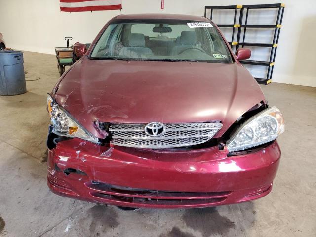 4T1BF32K62U015519 - 2002 TOYOTA CAMRY LE MAROON photo 5