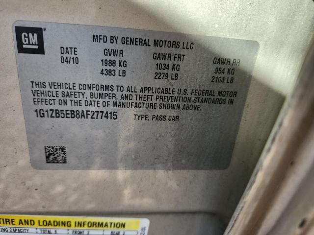 1G1ZB5EB8AF277415 - 2010 CHEVROLET MALIBU LS Braun Foto 12