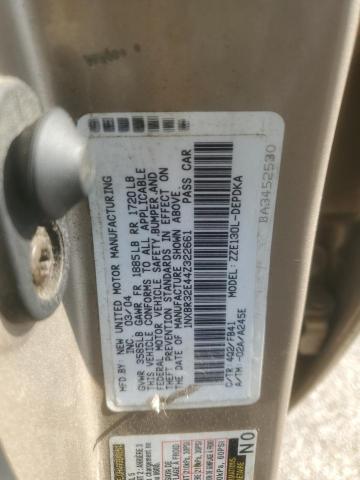 1NXBR32E44Z322661 - 2004 TOYOTA COROLLA CE 棕色 照片 13
