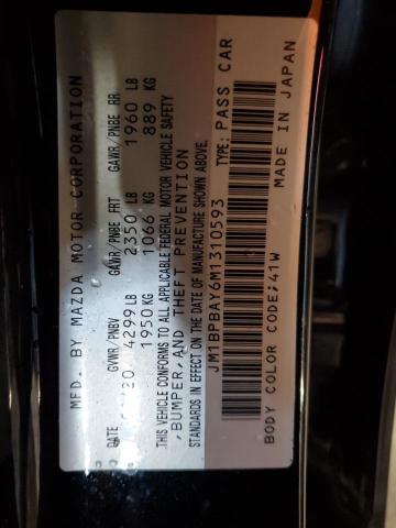 JM1BPBAY6M1310593 - 2021 MAZDA 3 BLACK photo 12