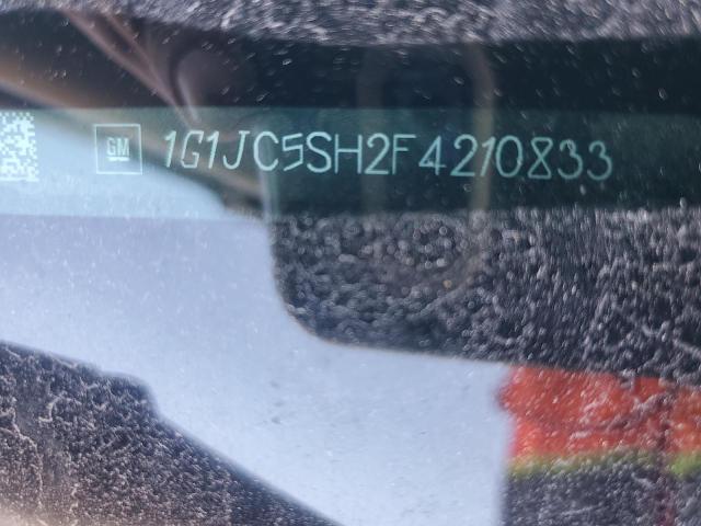 1G1JC5SH2F4210833 - 2015 CHEVROLET SONIC LT BLACK photo 12