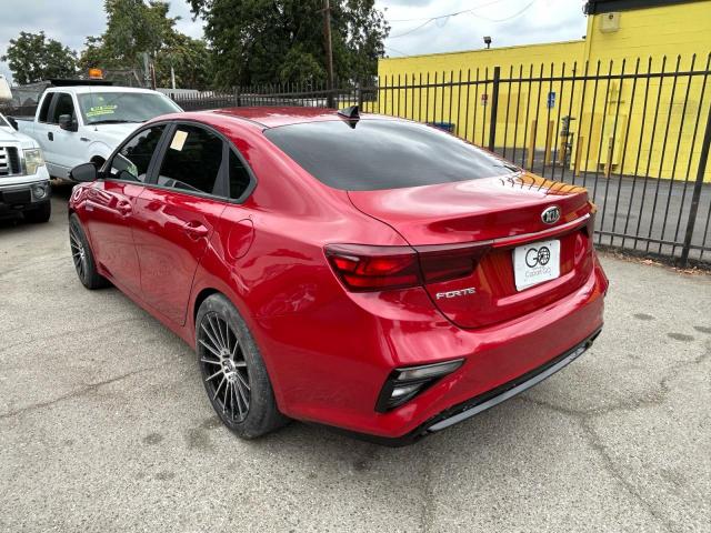 3KPF24AD7ME382201 - 2021 KIA FORTE FE MAROON photo 3