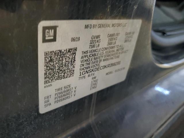 1GNSKDEC0KR398281 - 2019 CHEVROLET TAHOE POLICE Schwarz Foto 13