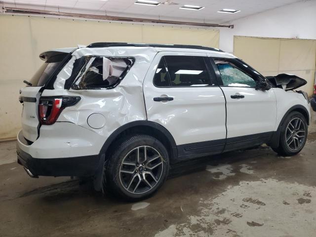 1FM5K8GT0HGA95544 - 2017 FORD EXPLORER SPORT Blanc photo 3