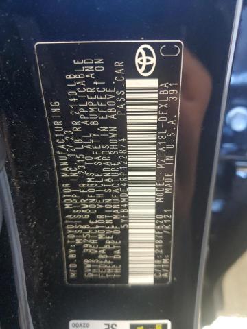 5YFB4MDE4RP122874 - 2024 TOYOTA COROLLA LE 黑色 照片 12