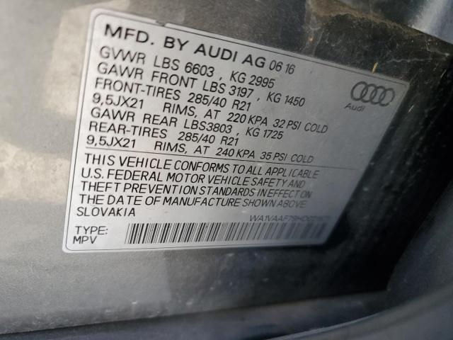 WA1VAAF79HD021571 - 2017 AUDI Q7 PRESTIGE Gümüş foto 13