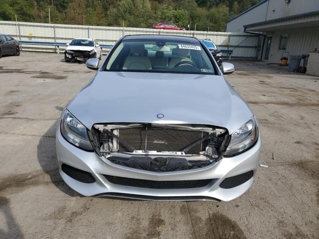 55SWF4KB2HU224901 - 2017 MERCEDES-BENZ C 300 4MATIC SILVER photo 5