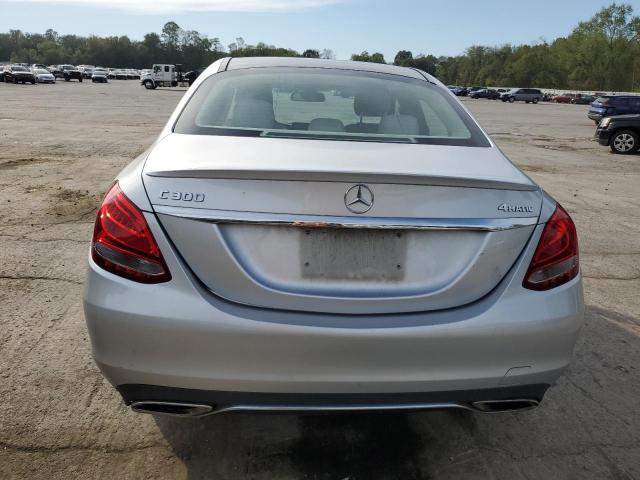55SWF4KB2HU224901 - 2017 MERCEDES-BENZ C 300 4MATIC SILVER photo 6
