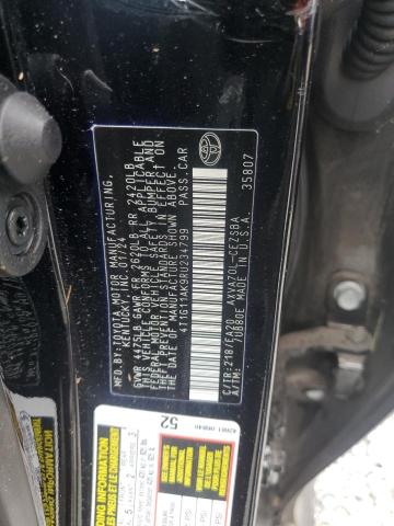 4T1G11AK9RU234799 - 2024 TOYOTA CAMRY SE NIGHT SHADE BLACK photo 13