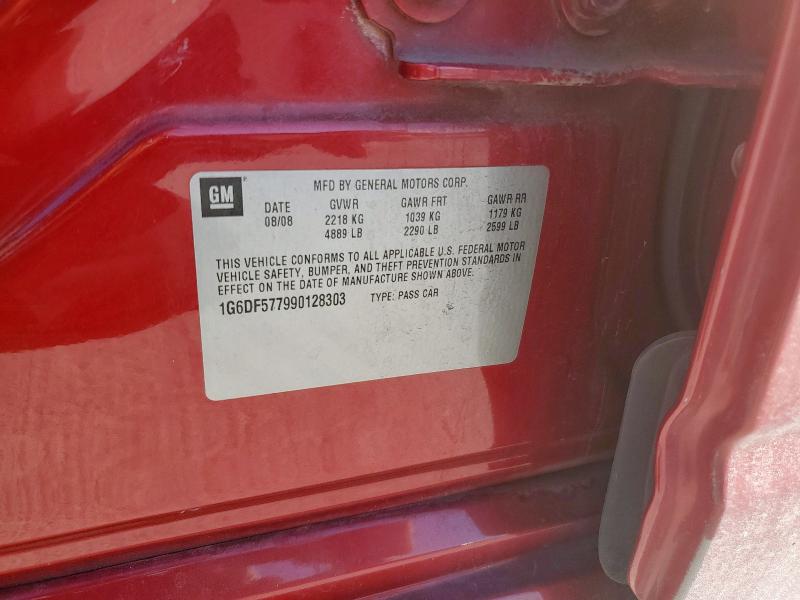 1G6DF577990128303 - 2009 CADILLAC CTS Qırmızı foto 13