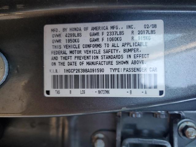 1HGCP26398A091590 - 2008 HONDA ACCORD LX GRAY photo 13