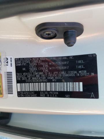 5TDYZ3DC0KS991845 - 2019 TOYOTA SIENNA XLE Weiß Foto 14