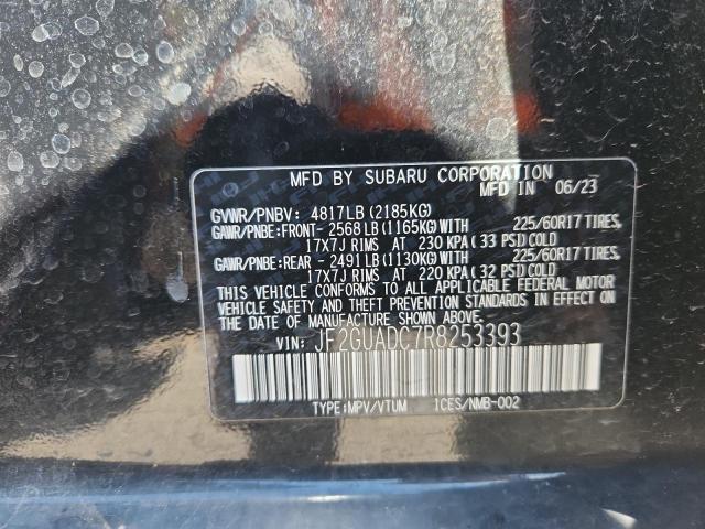 JF2GUADC7R8253393 - 2024 SUBARU CROSSTREK PREMIUM BLACK photo 13