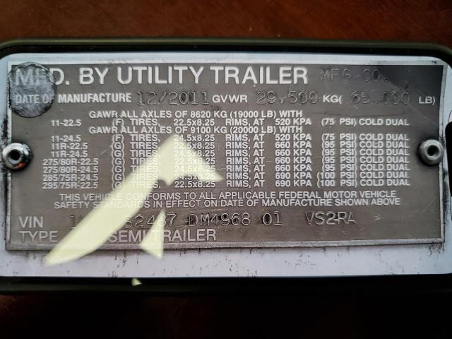 1UYVS2487DM496801 - 2012 UTILITY VS2RA თეთრი ფოტო 10